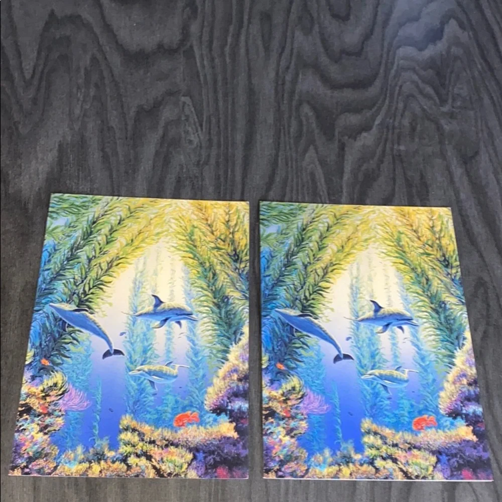 Vintage Greeting Cards “Dolphins in Paradise”